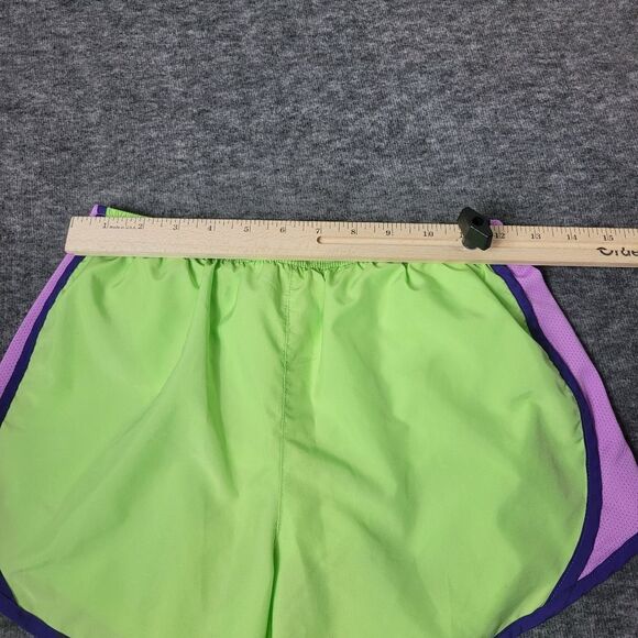 Nike Dri-fit Women’s AthleticTrack Running Shorts Size L Green Purple Color - Picture 7 of 10
